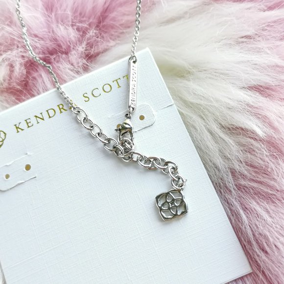 Silver Elisa Chalcedony Glass Pendant Necklace - Picture 3 of 3